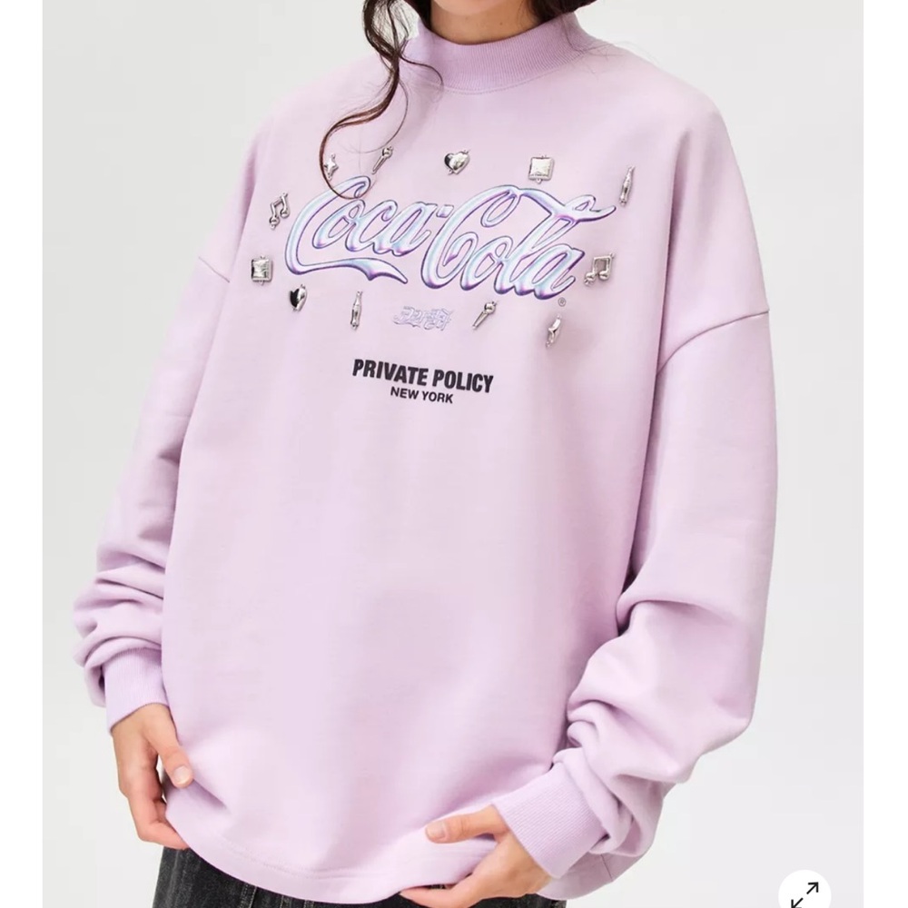 New Urban Outfitters Coca-Cola X Private Policy Charm Embellished Sweatshirt S